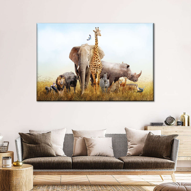 Kenyan Safari Animals Wall Art