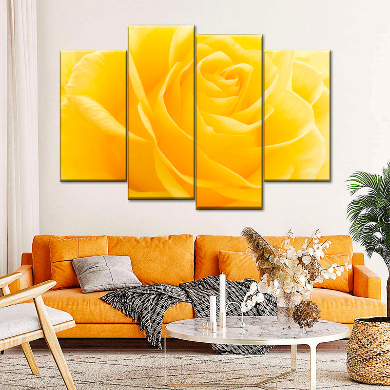 Yellow Rose Petals Wall Art