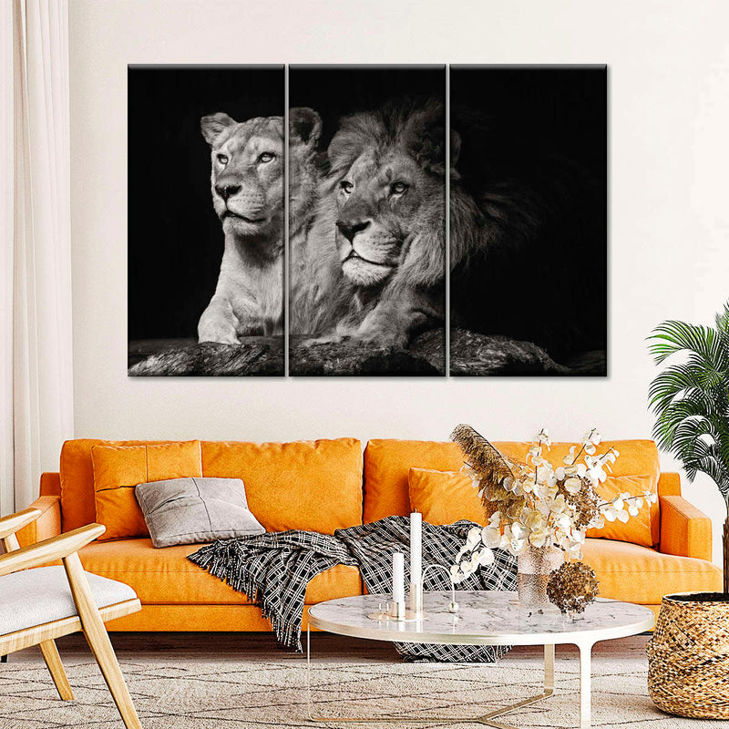 Lion And Lioness Mates Wall Art