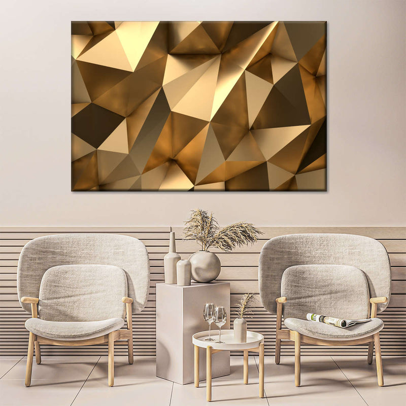 Golden Abstract Wall Art