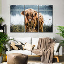 Lakeside Highland Cow Wall Art