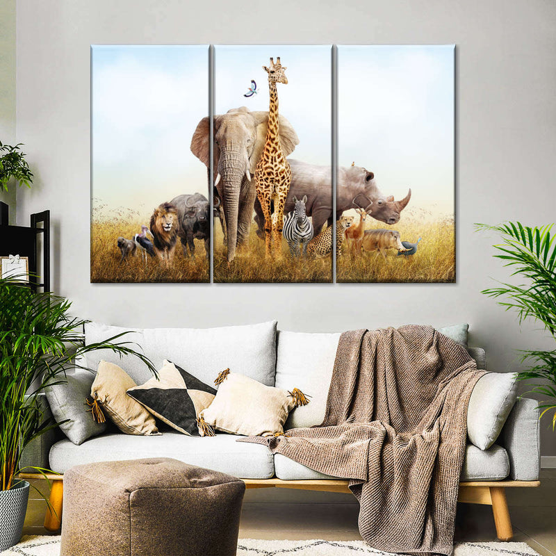 Kenyan Safari Animals Wall Art