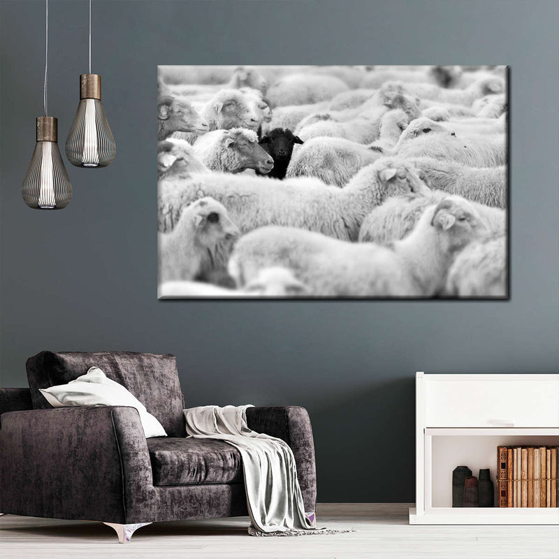 Distinct Black Sheep Wall Art