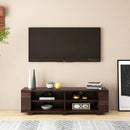 59 Inch Console Storage Entertainment Media Wood TV Stand-Walnut by LJGDeals