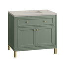 James Martin Chicago 36" Single Bathroom Vanity, Smokey Celadon