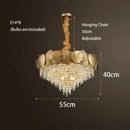 GobekUsa Lizzie - Crystal Luxury Tassels LED Ceiling Chandelier No