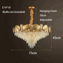 GobekUsa Lizzie - Crystal Luxury Tassels LED Ceiling Chandelier No