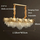 GobekUsa Lizzie - Crystal Luxury Tassels LED Ceiling Chandelier No