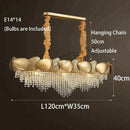 GobekUsa Lizzie - Crystal Luxury Tassels LED Ceiling Chandelier No