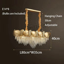 GobekUsa Lizzie - Crystal Luxury Tassels LED Ceiling Chandelier No