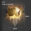 GobekUsa Lizzie - Crystal Luxury Tassels LED Ceiling Chandelier No