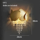GobekUsa Lizzie - Crystal Luxury Tassels LED Ceiling Chandelier No