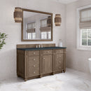 James Martin Bristol 60" Single Bathroom Vanity, Whitewashed Walnut