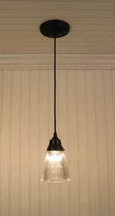 Minimalist Antique Glass Light Pendant or Sconce by The Lamp Goods