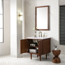 James Martin Amberly 30" Dual Mount Single Bathroom Vanity, Mid-Century Walnut