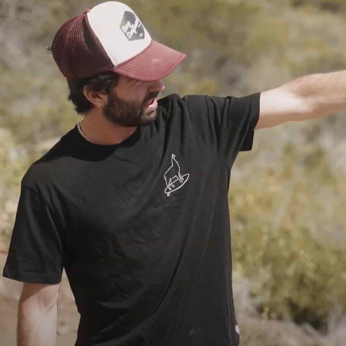 Surfing Llama Black Tee - Organic Cotton, photo 8 of 9