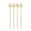 Art Deco Cocktail Picks in Gold Set of 4