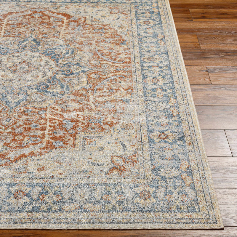 Emke Rust Washable Area Rug