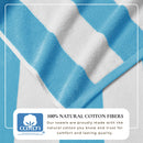 Cotton Velour Cabana Stripe Beach Towel - Novia Collection by Great Bay Home