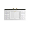 James Martin Chicago 60" Single Bathroom Vanity, Glossy White