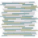 Lluvia Eleyson Gloss Liner Blend Glass Mosaics 12x12