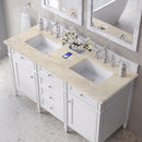James Martin Brittany 60" Double Bathroom Vanity, Bright White