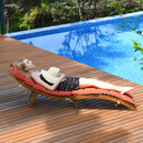 Folding Patio Lounge Chair with Double-Sided Cushioned Seat by DirectDeals