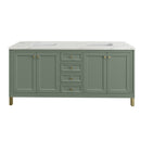 James Martin Chicago 72" Double Bathroom Vanity, Smokey Celadon