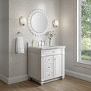 James Martin Bristol 30" Single Bathroom Vanity, Bright White