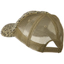 Low Profile Canvas Leopard Printed Mesh Cap