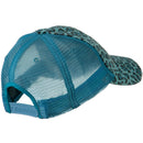 Low Profile Canvas Leopard Printed Mesh Cap