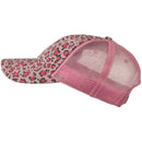 Low Profile Canvas Leopard Printed Mesh Cap