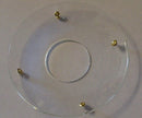 Bobeche - SET OF 2 Clear Plain Glass Large 4 Inch with Four Gold Hooks
