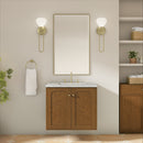 James Martin Laurent 30" Dual Mount Single Bathroom Vanity, Honey Oak