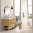 James Martin Breckenridge 36" Single Bathroom Vanity, Light Natural Oak