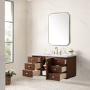 James Martin Amberly 48" Dual Mount Single Bathroom Vanity, Mid-Century Walnut