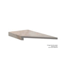 Frontier20 Ash L Shape Mitered Edge Corner Left Limestone Look Porcelain Moldings 12x24