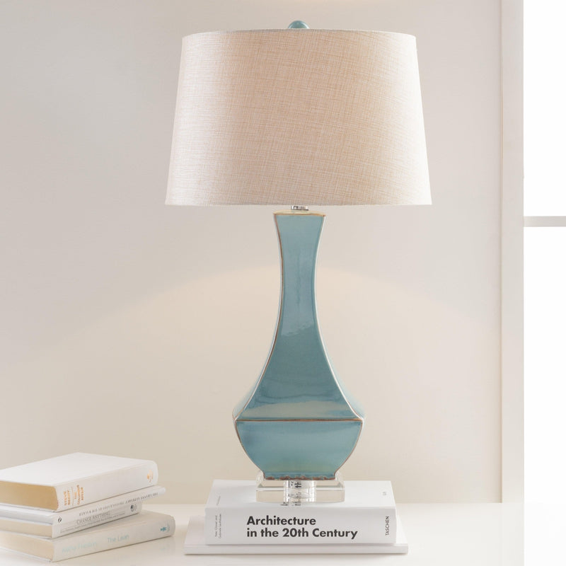 Fischer Traditional Teal Table Lamp