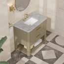 James Martin Lucian 36" Single Bathroom Vanity, Pebble Oak