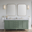 James Martin Chicago 72" Double Bathroom Vanity, Smokey Celadon