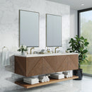 James Martin Marcello 72" Floating Double Bathroom Vanity, Chestnut