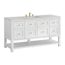 James Martin Breckenridge 60" Single Bathroom Vanity, Bright White