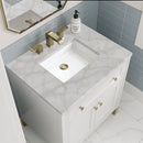 James Martin Chicago 30" Single Bathroom Vanity, Glossy White