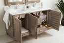James Martin Portland 60" Double Bathroom Vanity, Whitewashed Walnut