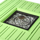 Aluminum 32-in Square Propane Fire Table with Beads, Covers and Lid