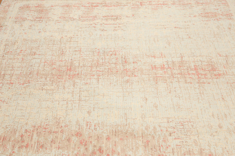 5'6" x 8' Hand Knotted Industrial Distress Glam 100% Wool Area rug Aqua