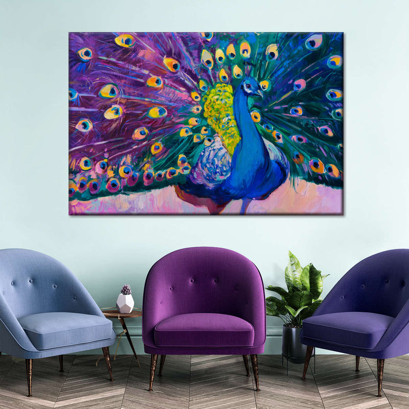 Dazzling Peacock Wall Art