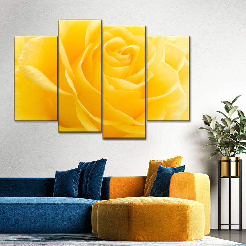 Yellow Rose Petals Wall Art