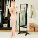 Lockable Freestanding Jewelry Cabinet Armoire with Full-Length Mirror and Lights by LJGDeals