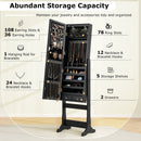 Lockable Freestanding Jewelry Cabinet Armoire with Full-Length Mirror and Lights by LJGDeals